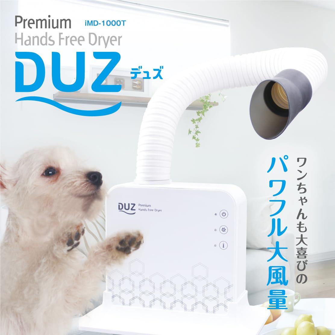 ・DUZ プレミアム ハンズフリードライヤー イツワ商事 DUZ プレミアム ハンズフリードライヤー IMD-1000Tを検証 お手入れ・トリミング用品